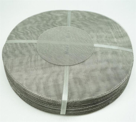 8 soldadura por puntos de Mesh Filter Disc Industrial Filtration del alambre del micrón Ss202